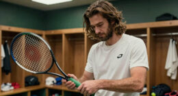 Andrew Garfield Sports Long Hair for Wimbledon Date with Girlfriend Monica Barbaro