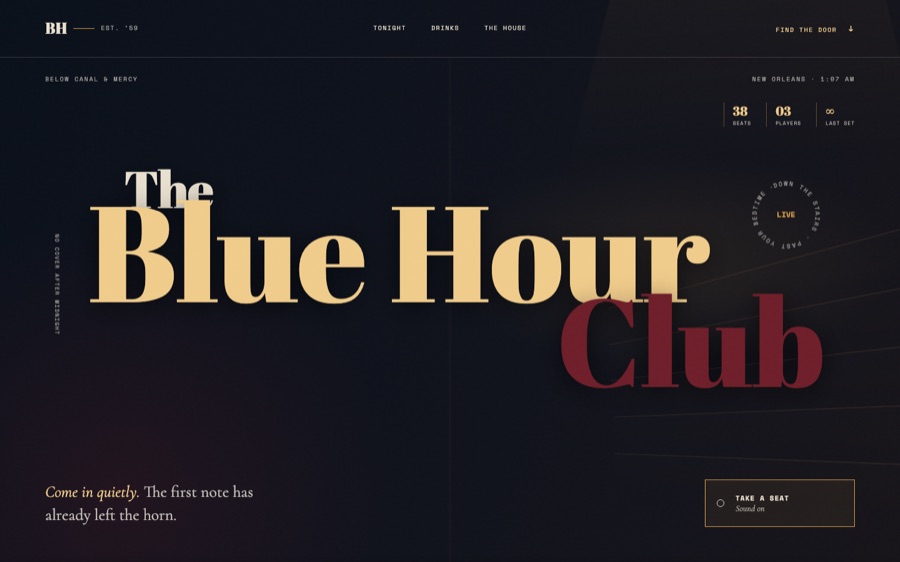 The Blue Hour Club — Jazz Below Canal Street
