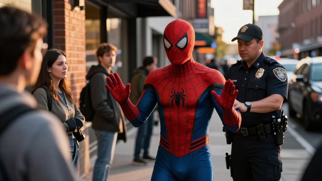 Person In Spider-Man Costume Detained
