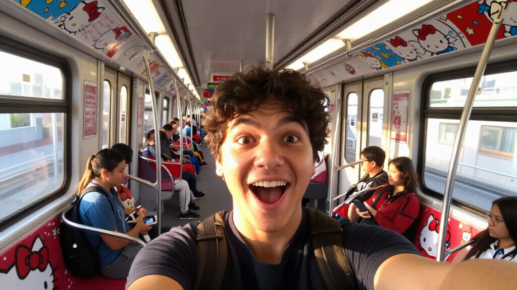 Hello Kitty Themed Train Debuts On Lima Metro Line 1