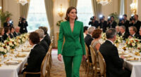 Melania Trump Makes A Pantsuit Statement At Dinner For China’s Leader